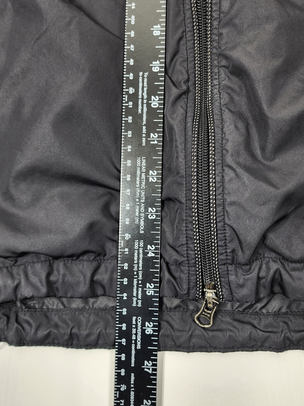 Nike Black & Gray Sleeveless Windbreaker Vest with Orange Swoosh - Picture 7 of 8